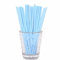 100 pajitas de papel biodegradables para suministros de fiesta, cumpleaños, decoraciones de Navidad, color azul claro