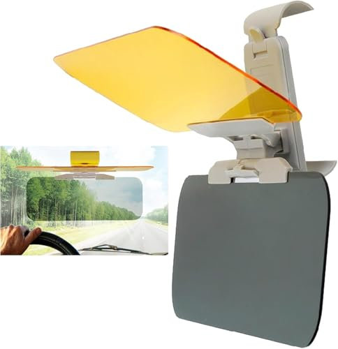 2-in-1 Car Sun Visor Extension，Universal Adjustable Anti-Glare & UV Protection Day & Night Sunshade with HD Vision for Driver