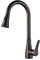 Grifo de cocina con pulverizador de pulverización, grifo giratorio de la cocina de 360 ​​°, arco de arco de arco de agua fría y fría, grifo de cocina de un solo agujero, cromo (color: orbe B