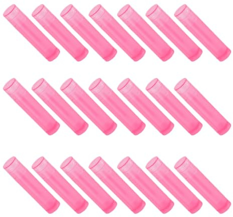 Lippenstifthülsen aus Pe, Rosa, für Lippenbalsam und Lipcreme | Portable, Geschmacksneutral und Auslaufsicher, 24 Stück Packung für Selbstgemacht Abfüllung und Handliche Aufbewahrung