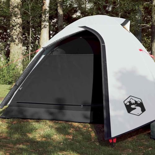Kaloriko Kuppel-Campingzelt Weiß für 3 Personen mit wasserdichtem Polyester, abnehmbarem Überzelt, E-Anschluss, atmungsaktivem Moskitonetz, Winddicht und leicht für Outdoor Camping und Trekking