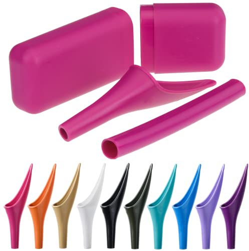 SHEWEE Extreme Female Urinal. Made in the UK. Reusable and Portable Urination Device. Festival, Camping, Car and Hiking Essentials For Women. Includes Travel Case and Extension Pipe – Pink