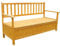Melko Gartenbank Sitzbank Parkbank Auflagenbox Truhenbank aus Holz inklusive großem Staufach für Kissen, 145 x 61 x 85 cm