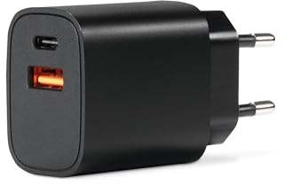 TechniSat USB-C Netzteil - 2 Port Schnellladegerät, (Power Adapter mit USB-C (30W) und USB-A (QC18W) Ausgang, Ladegerät für Radios, Smartphone, Tablet) Schwarz