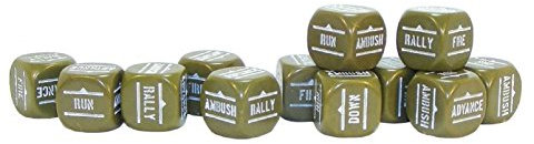Warlord Games Bolt Action 2 Bolt Action Orders Dice - Olive Drab (12)