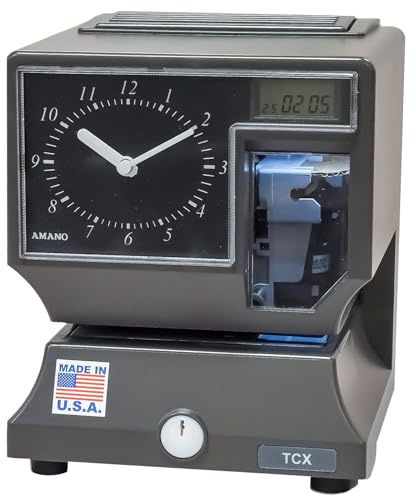 AMANO Orologio orario affidabile e facile da usare e timbratura macchina (TCX-21)