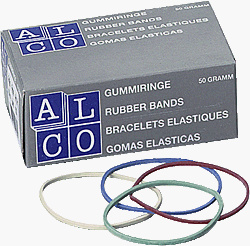 ALCO Gummiringe Durchmesser 100mm 50g, rot , 737