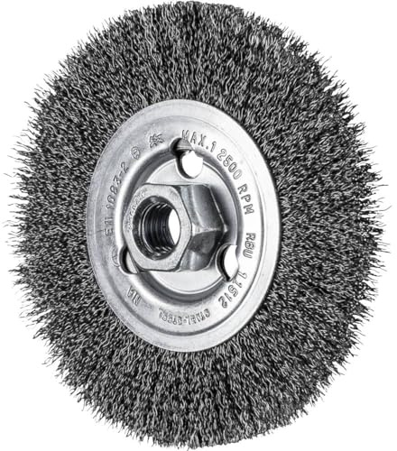 PFERD Rundbürste ungezopft RBU | Ø 115x12mm M14 Stahl-Draht-ø 0,30 | 43502201 – für Winkelschleifer