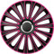 AUTO-STYLE Satz Radzierblenden LeMans 16-Zoll Schwarz/Pink