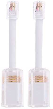 2 x Clear Telephone Cord Detangler, Anti-Tangle Telephone Handset Cable 360 Degree Rotating Landline Swivel Cord Untangler