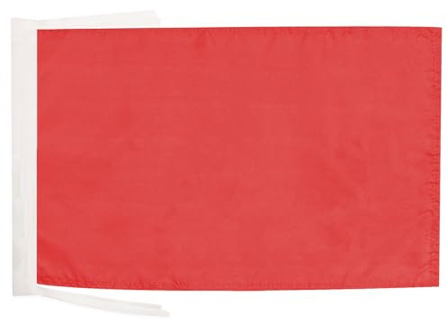 BANDIERA MONOCOLORE ROSSO 45x30cm - BANDIERINA ROSSA 30 x 45 cm cordicelle - AZ FLAG