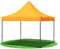 Stabilezelte Faltpavillon 3x3 Meter Premium ohne Seiten Orange
