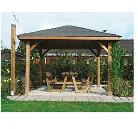 SOLID SUPERIA Kiosque Bois 347 x 347 x 289 cm S7712
