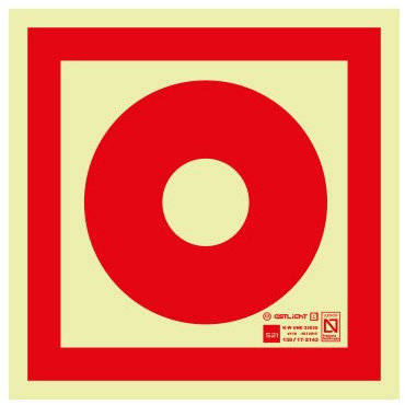 Astlight INC4035.7FI - Señal de pulsador fotoluminiscente multicolor