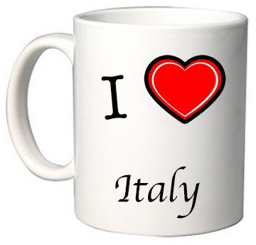 DìMò ART Tazza Personalizzata Mug I Love Heart Italy Mug Gift i Love Italia