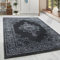 HomebyHome Vintage Teppich 200x300 cm (200 x 290 cm) Orientalischer Teppich Kurzflor - Orient Teppich Grau für Wohnzimmer, Esszimmer, Flur und Schlafzimmer - Klassicher Teppich mit Oeko-TEX