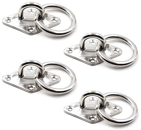 SeeRaphee M5 Anclaje para montaje en pared de techo Ancla resistente con anillo de 5 mm 3/16 Acero inoxidable 304 (4 Piezas)
