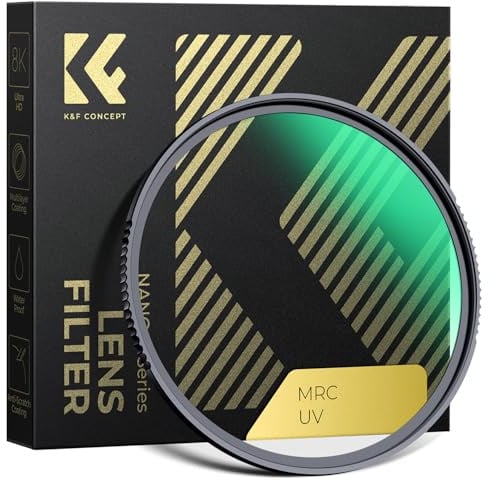 K&F CONCEPT 58mm UV Filter Ultraviolet Lens Protection Ultra Definiton | Multi-Coated HD Optical Glass Waterproof Scratch-resistant Reduce Glare No Vignetting Easy to Clean Nano-X Series FV702