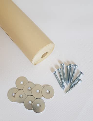 TUTTOPERGOLE Copertura con Fasce in PVC Pieno Adatte per strutture in Legno (Cm 330 X Cm 50, Avorio)