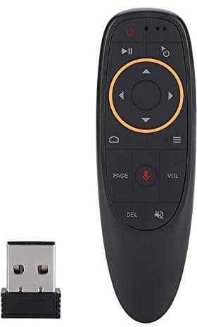 Bewinner - Mando a Distancia inalámbrico de 2,4 G, 17 Teclas, Control Remoto para Smart TV/Android TV Set-Top Boxes/PC, giroscopio Integrado de 6 Ejes