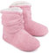 Ladies Bootie Slippers Memory Foam Fur Collar Bootee Plush Lined Women Boots with Non Skid Indoor Outdoor Sole, 5/6 UK, New Pink