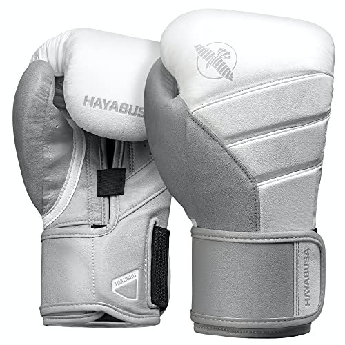 Hayabusa T3 Boxhandschuhe Boxhandschuhe Damen Herren - Weiß/Grau, 16oz