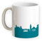 Tasse Kassel Skyline - Bürotasse Kaffeebecher Städtetasse 5 Farben für Kassler & Fans, Umzug Richtfest Architekt (petrol)