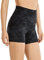 CRZ YOGA Naked Feeling Damen Kurze Yoga Leggings High Waist Blickdicht Fithess Shorts Radlerhose Sporthose - 10cm Der Rauchtintennebel 38