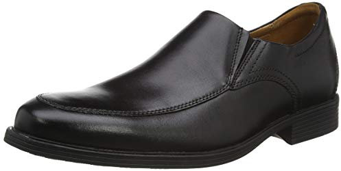 Clarks Whiddon Step, Mocasines Hombre, Black Leather, 43 EU