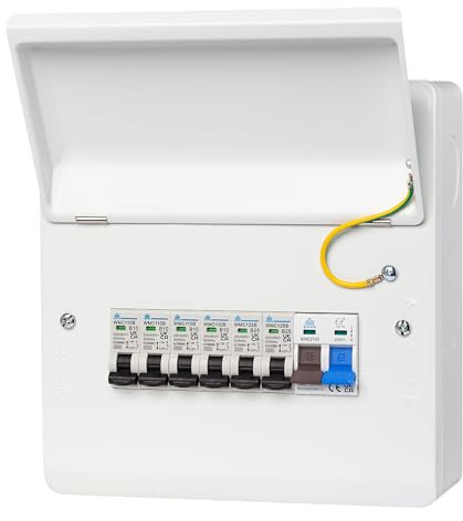 WCED 100A 6 Usable Way Metal Clad Consumer Unit + 6 MCB's