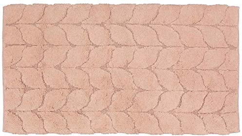 Casatessile Tappeto Bagno Antiscivolo Treccia - Rosa Antico, 70x135 cm.