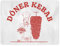 Döner Kebab lustiges Metallschild in 15x20 cm mit Dönermotiv in rot Blechschild lustiges Geschenk für Dönerfans Schild für Dönerrestaurant