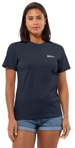 Jack Wolfskin Damen Essential W T-Shirt, Night Blue, XXL EU