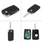 Télécommande de Voiture à 2 Boutons, Clé de Voiture à Télécommande 433 MHz avec Lame Non Coupée Compatible pour 207 307 308 407 807