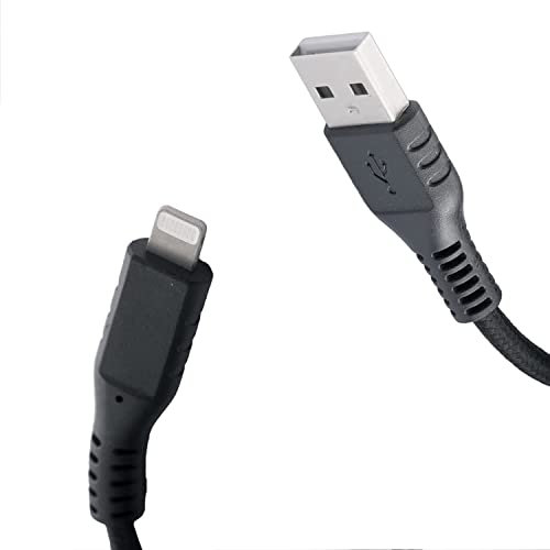 Celly, Cavo con Connettori USB e Lightning Linea Black Label, Cavo in PVC con Ricarica Rapida, Cavo di 2 metri di Lunghezza, Fino a 2,4 A di Potenza in Uscita, Nero