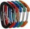 FresKaro 8kN Karabiner Clips, Wiregate Karabiner Heavy Duty, 5er Pack, Regenbogenfarben