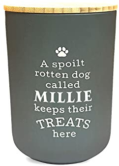 History & Heraldry Personalised Dog Treat Jar - Millie