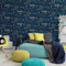 Holden Gamer Wallpaper Retro Gaming Navy Blue/Neon Yellow 13310