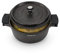 ACTIV CUISINE Cocotte en fonte ronde induction Marmite en fonte 4.5 Litres 24cm Fonte d'Aluminium, Revêtement Anti-adhésif Aspect Pierre, Avec Couvercle Coussinets en Silicone Amovibles, Noir