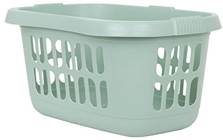 Wham Casa 2x Plastic Hipster Laundry and Washing Basket in Silver Sage (Light Green)