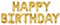 FLG | Happy Birthday Party Ballons Farbe: Gold - Größe: 40cm - Folienballons Geburtstag Ballons Deko Set mit Strohhalm und Schnur (Gold)