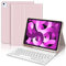 JADEMALL Étui Clavier pour iPad Air 5 2022/Air 4 2020, AZERTY Clavier Bluetooth Magnétique Détachable pour iPad Air 5/4 10.9, Rose