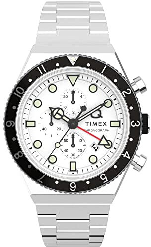 Timex Herren Chronograph Quarz Armbanuhr Q GMT