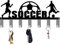 INFUNLY Schlüsselhalter Für Die Wand Fußball-Thema Wandhaken Metall-Schlüsselhaken Schlüsselanhänger-Halter Mit 7 Haken Personalisiertes Design Schlüsselbrett Heim-Schlüsselbrett