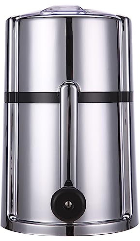 Tritaghiaccio manuale rotante, tritaghiaccio, design manovella, coperchio superiore visibile, con scatola portaoggetti paletta per ghiaccio, risparmio energetico facile da usare, fare gelati, granite