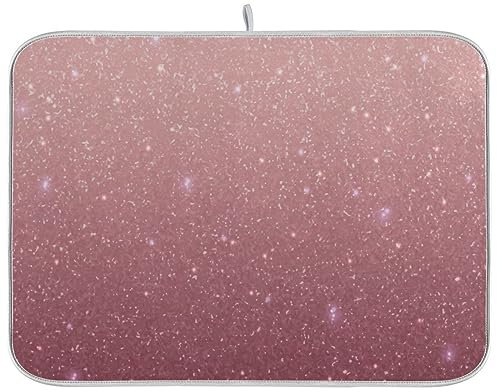 Tappetino da cucina glitterato oro rosa, grande tappetino per piatti
