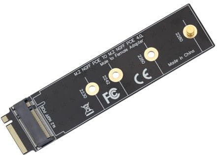 suckoo NVME M-Key M.2 PCIE 4.0 3.0 Adapter NGFF M2 NVME PCIE SSD Hard Drive Gold Finger Adapter Plate Protection Test Card Compatible with 2280 2260 2242 2230 SSD Hard Drive Black