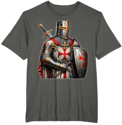 A Warrior of Christ Chevaliers Templiers Croix Vieilli Homme T-Shirt