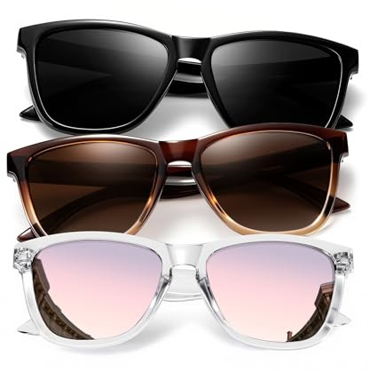 KALIYADI Womens-Sunglasses Polarized Sunglasses-Womens Trendy: Retro Sun Glasses with UV Protection for Travel Driving