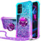 Silverback Cover per Samsung Galaxy A35, Silicone con Paillette Glitterate di Lusso e Supporto, Gel Liquido Protettiva - Viola